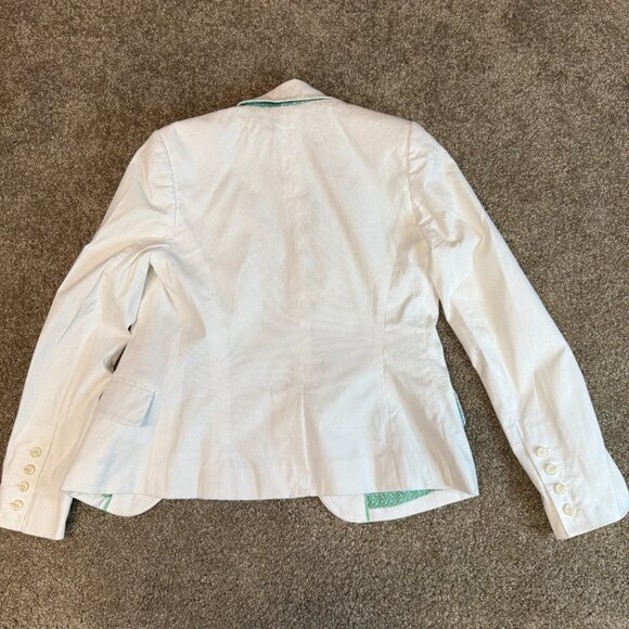 Vineyard Vines Katama Corded Blazer Jacket Womens Small White Single Breasted - Picture 10 of 14